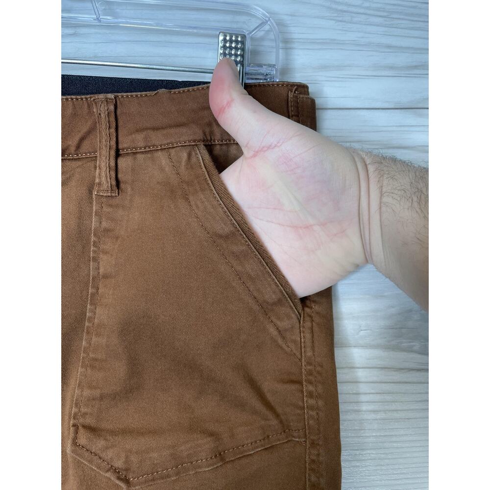 Democracy Pants Womens 10 Brown Twill Ab Technology Tapered‎ Leg Stretch Casual - Picture 3 of 11